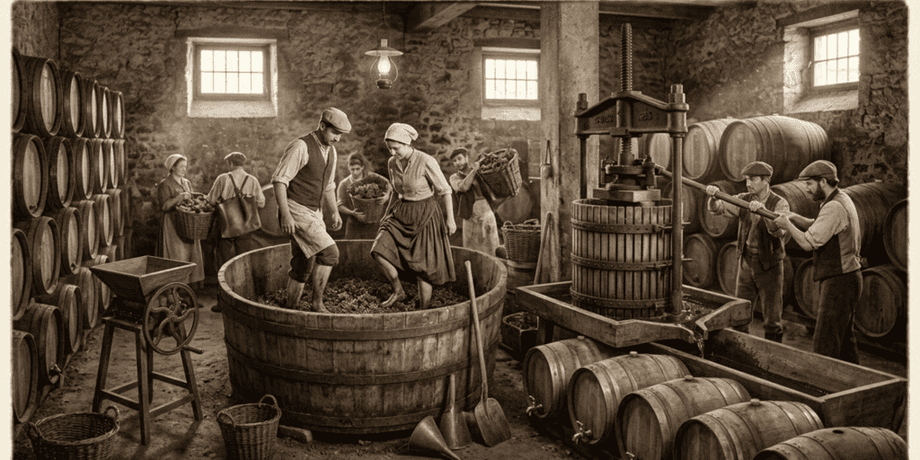 cómo se hacía vinos hace 100 años